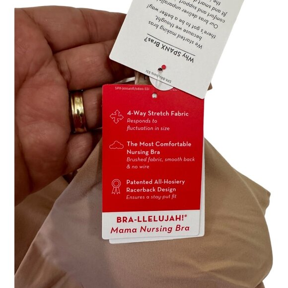 Spanx Mama Nursing Bra Beige Small Adjustable Straps Comfortable Supportive Mate - Picture 9 of 12